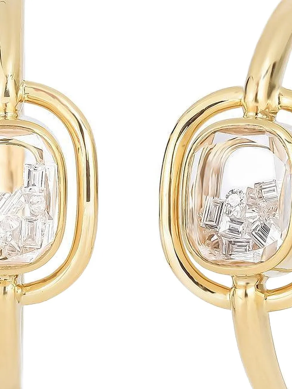 Moritz Glik 18k Yellow Gold Elo 25 Diamond Hoop Earrings In Gold