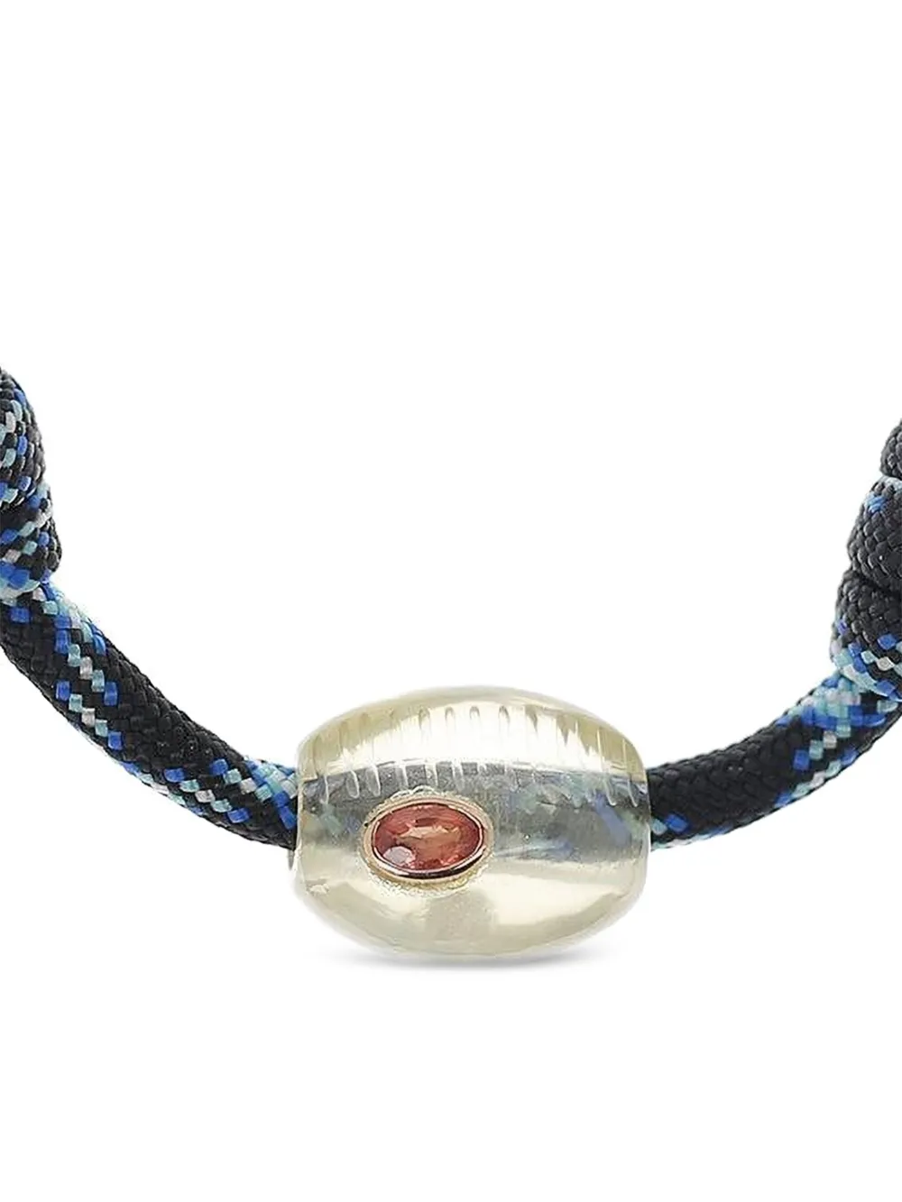 Dezso 18k Rose Gold Cowrie Quartz And Sapphire Bracelet In Blue
