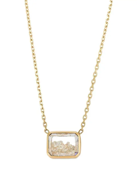 Moritz Glik 18K yellow gold Esmerelda diamond and sapphire necklace