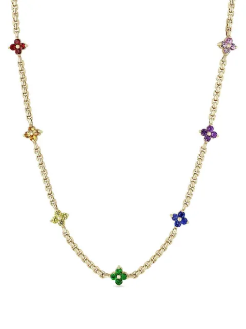 Zoë Chicco 14K yellow gold Quad Box sapphire necklace