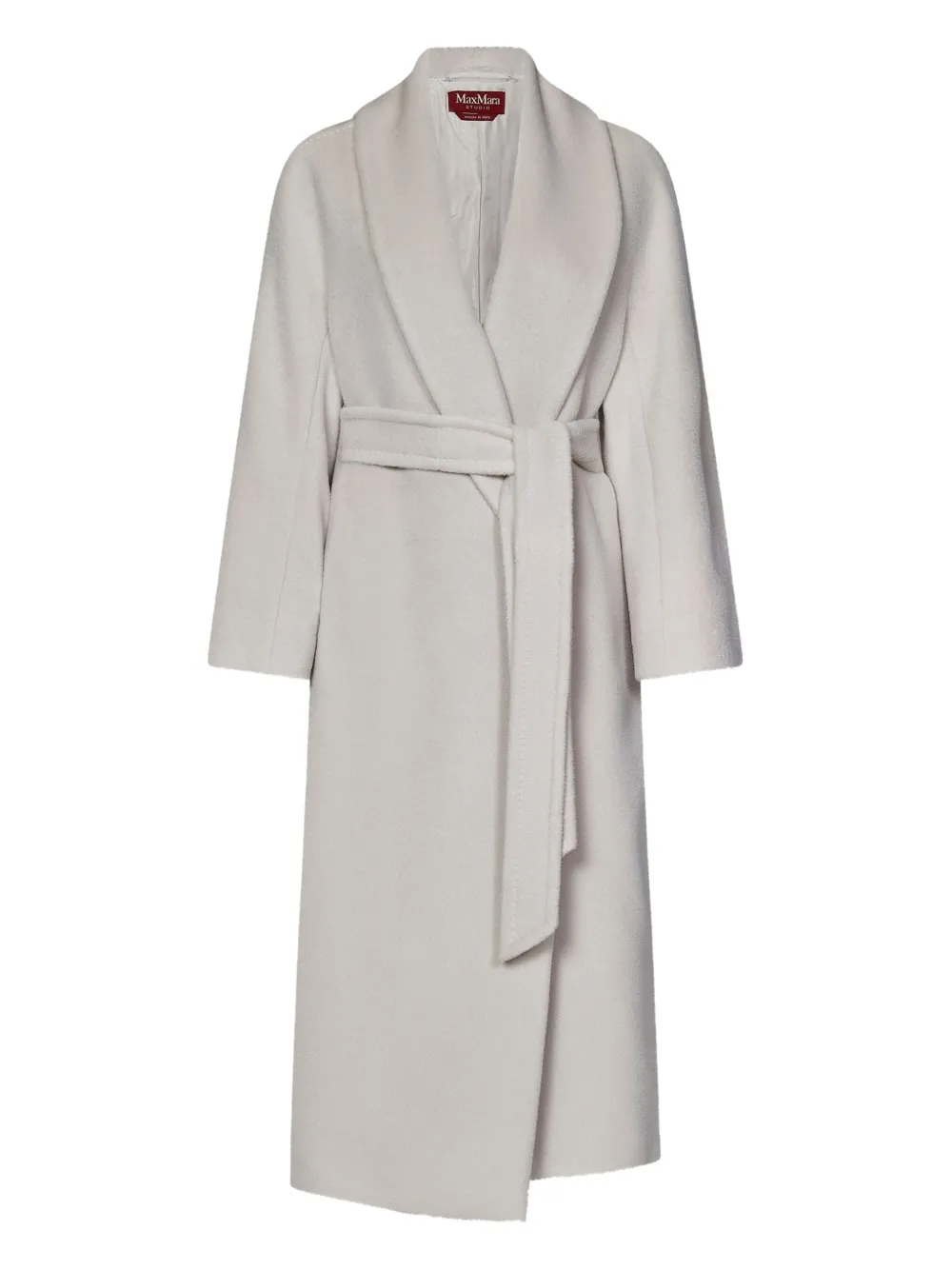 Max Mara abrigo con cuello esmoquin y cinturón | neutro | Image 1