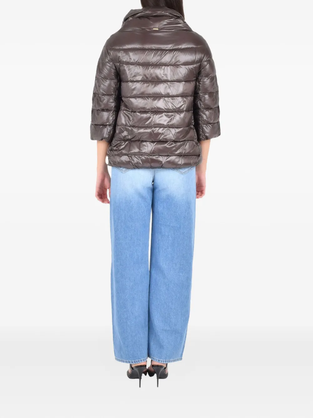 Herno Aminta jack met trechterhals Bruin