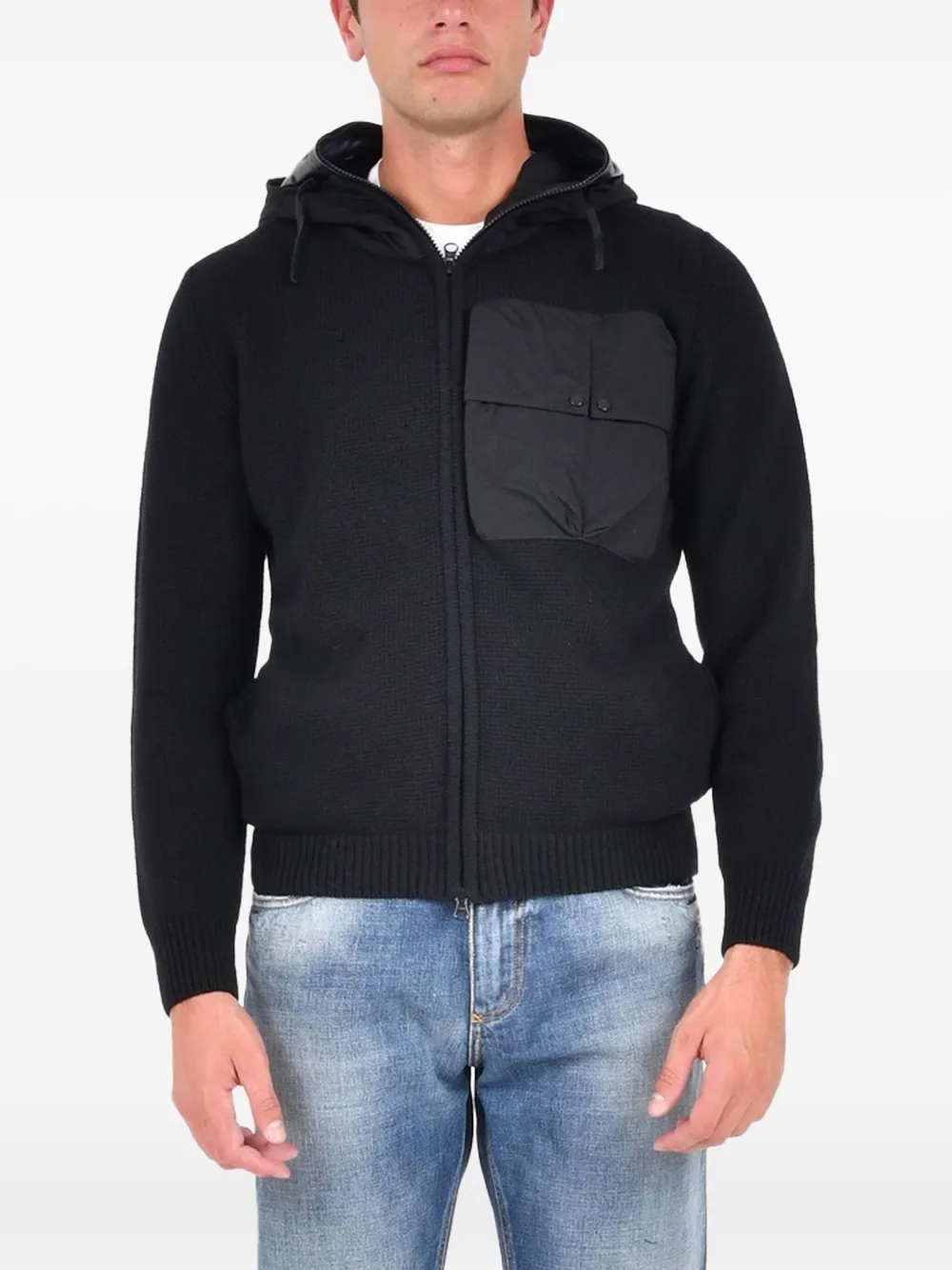 C.P. Company Goggles-detail zip-up hoodie | Black | Image 1