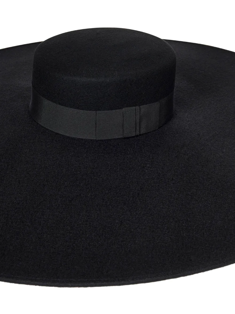 Nina Ricci large Capeline felted wool hat - Zwart