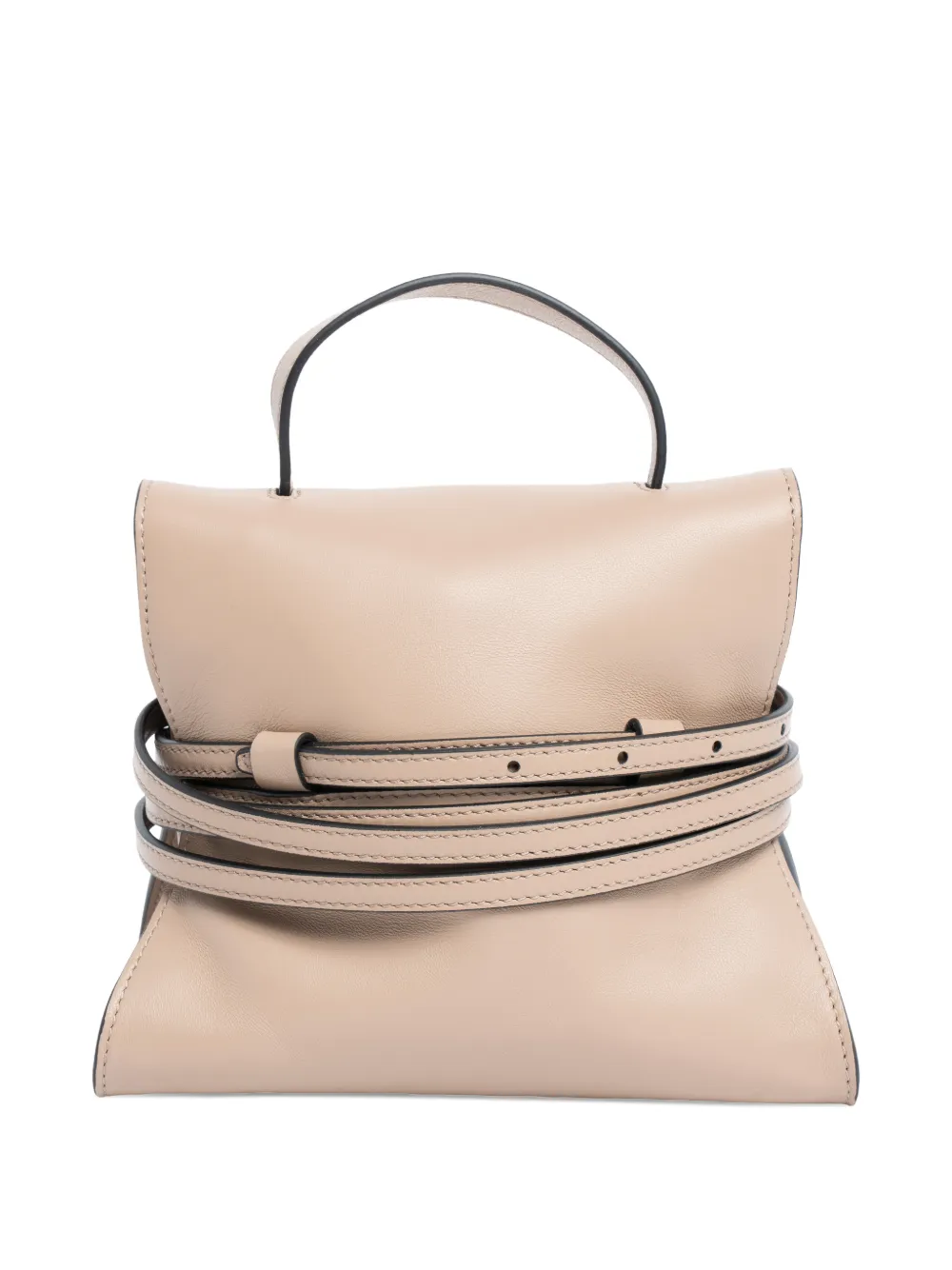 Moschino small Tie Me buckle-strap tote bag - Beige