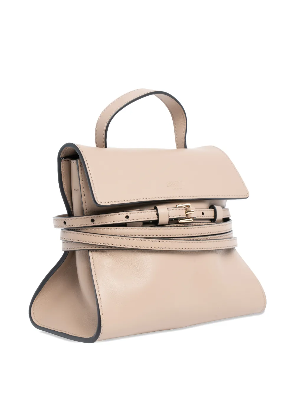 Moschino Kleine Tie Me shopper met gespband Beige