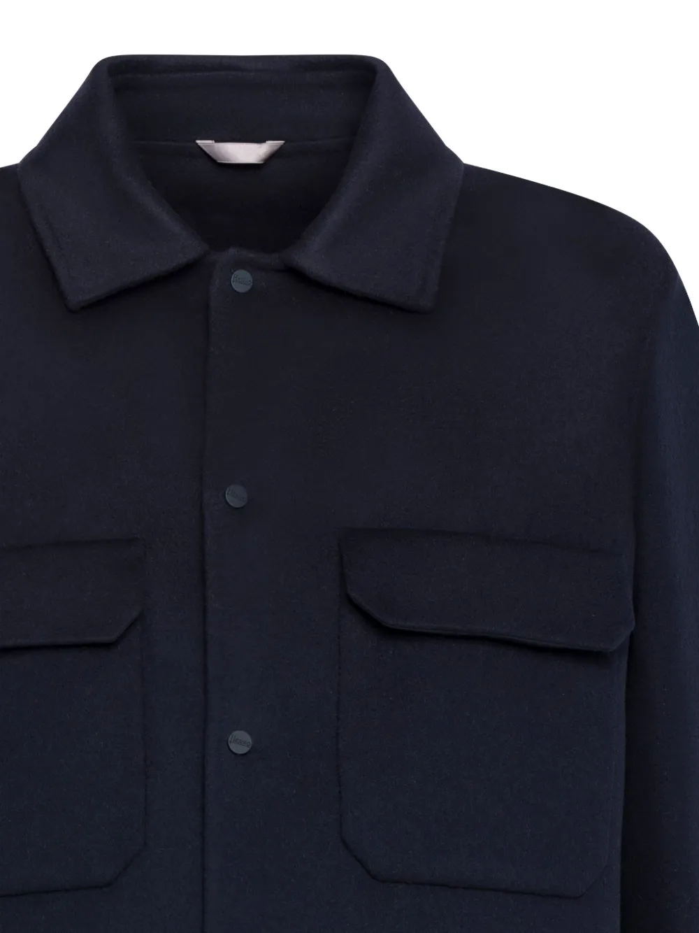 Herno Long-sleeved Short Coat In Blue