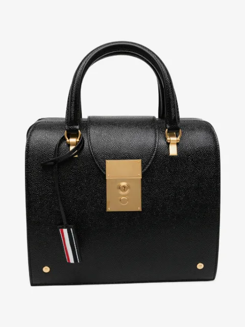 Thom Browne tote texturizado con asa en el tope
