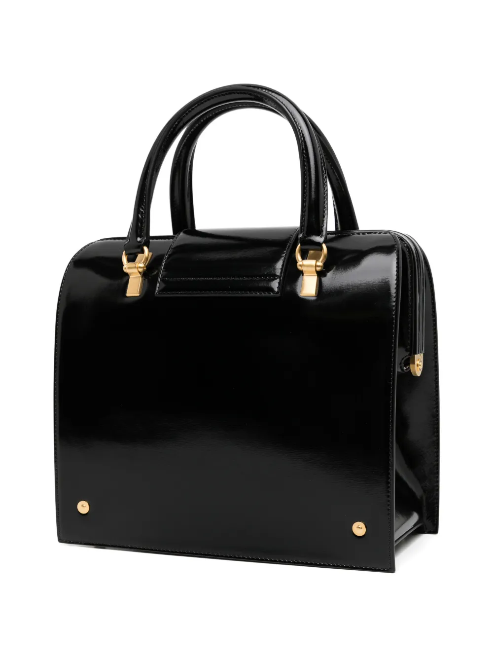  Thom Browne Top Handle Structured Tote Bag - Black 