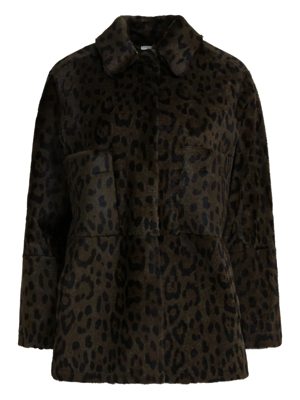 FURLING BY GIANI leopard pockets coat | Brown | Image 1