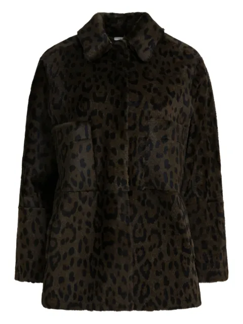 FURLING BY GIANI abrigo con bolsillos de leopardo