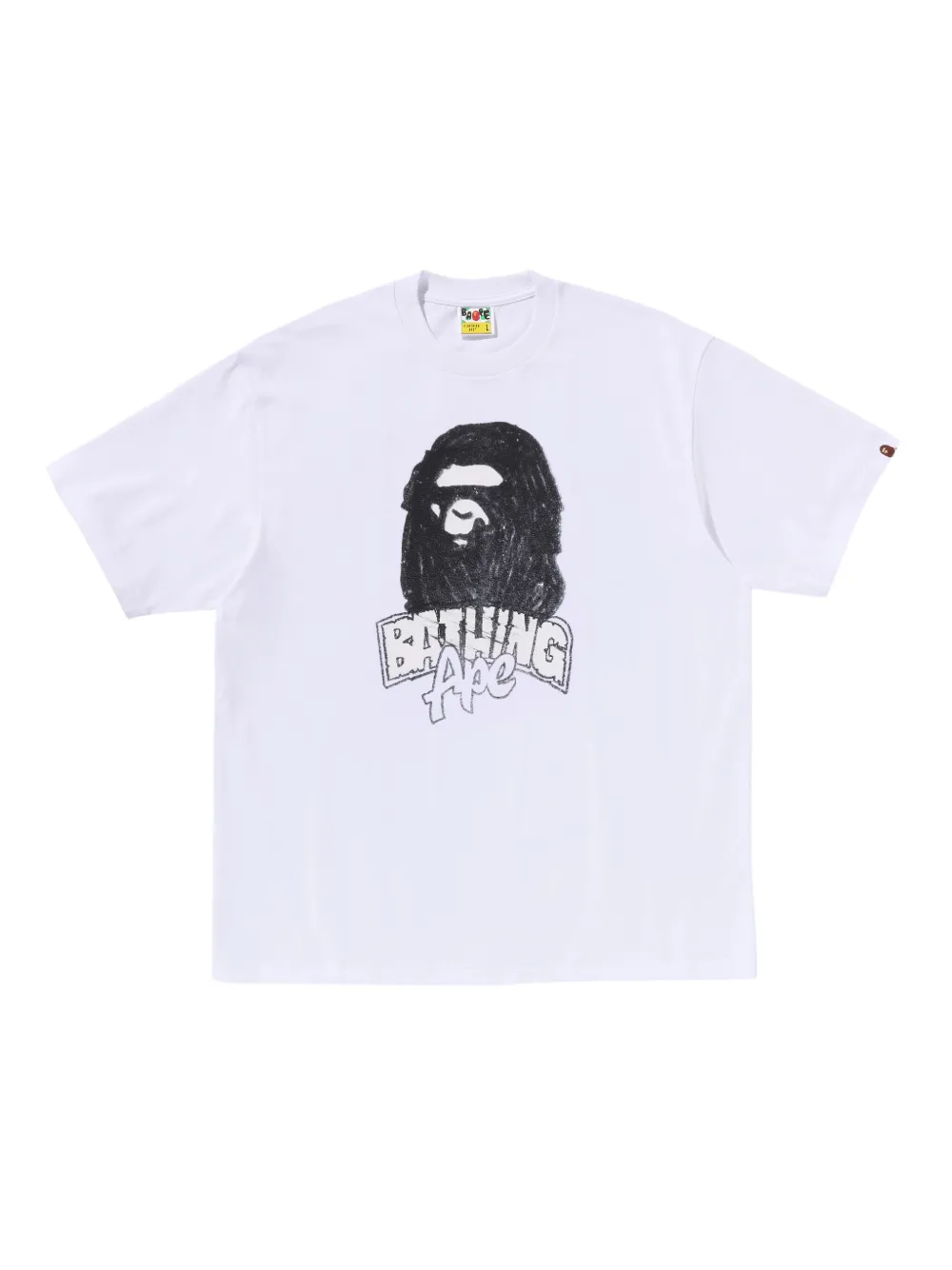 A BATHING APE® T-Shirt mit grafischem Print | Weiß | Image 1