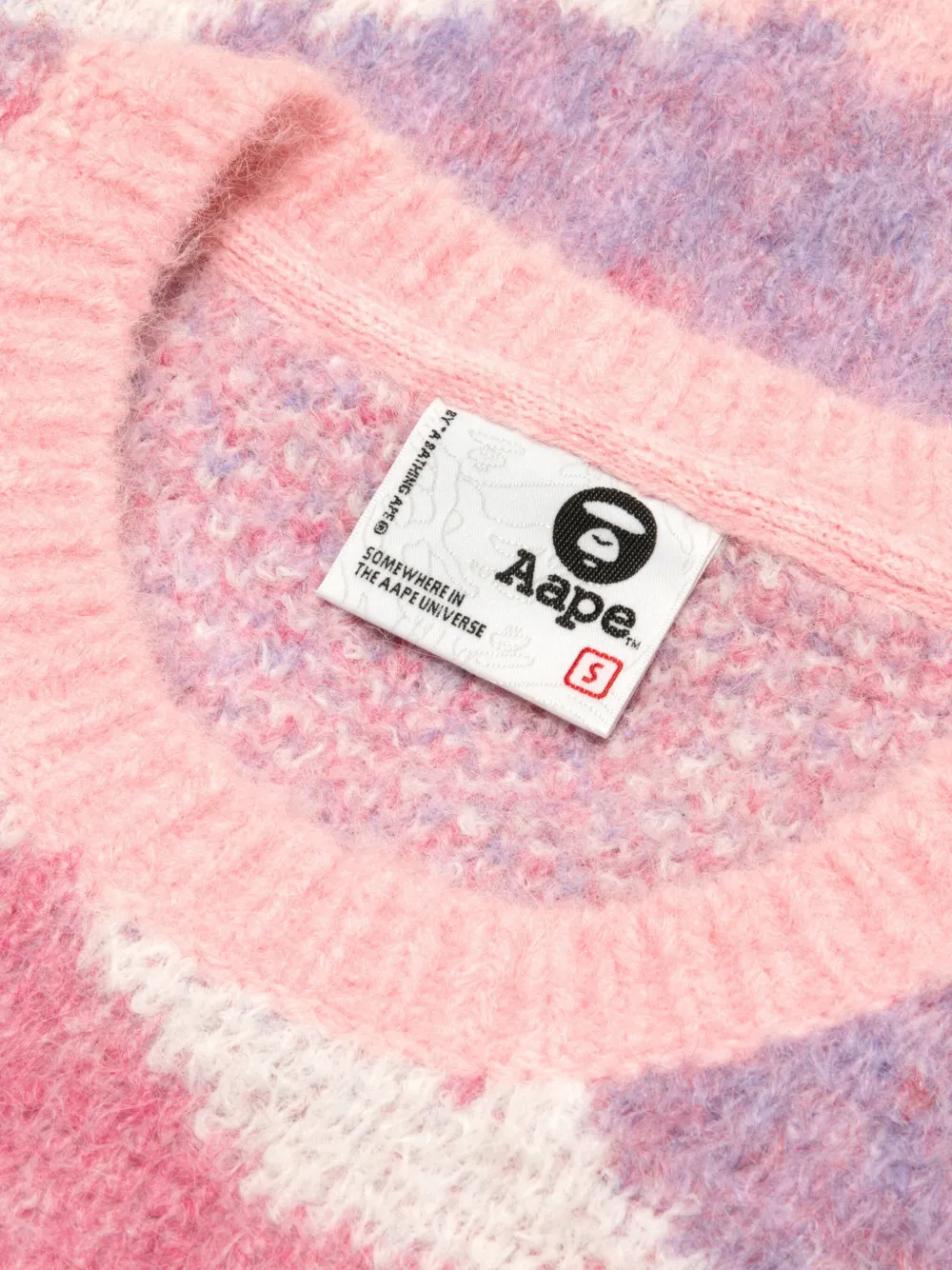 Aape By A Bathing Ape Camouflage Embroidered Sweater In Pink
