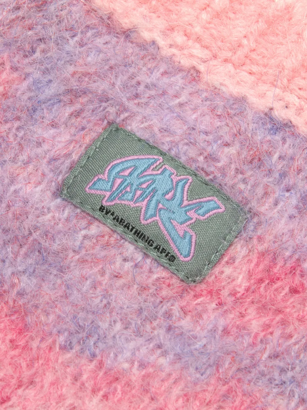 Aape By A Bathing Ape Camouflage Embroidered Sweater In Pink