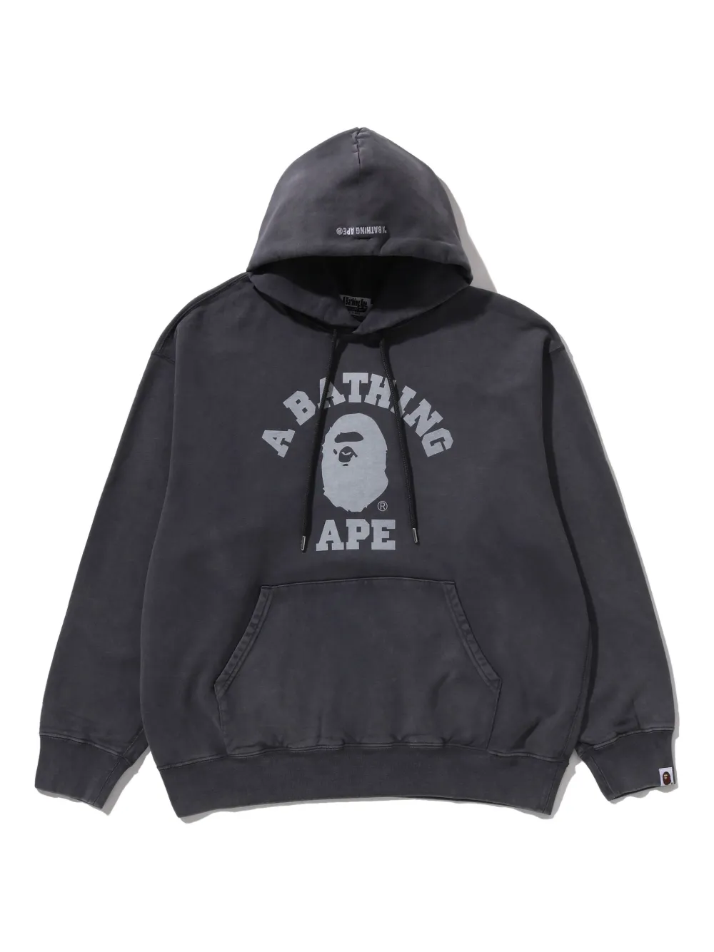 A BATHING APE® logo-print hoodie | Grey | Image 1