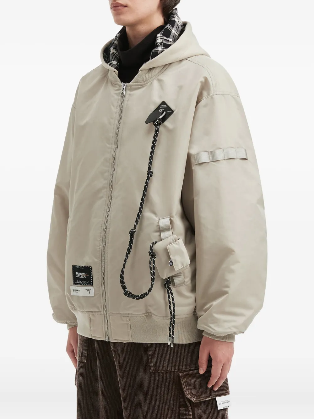 Musium Div. Jack met capuchon en rits Beige