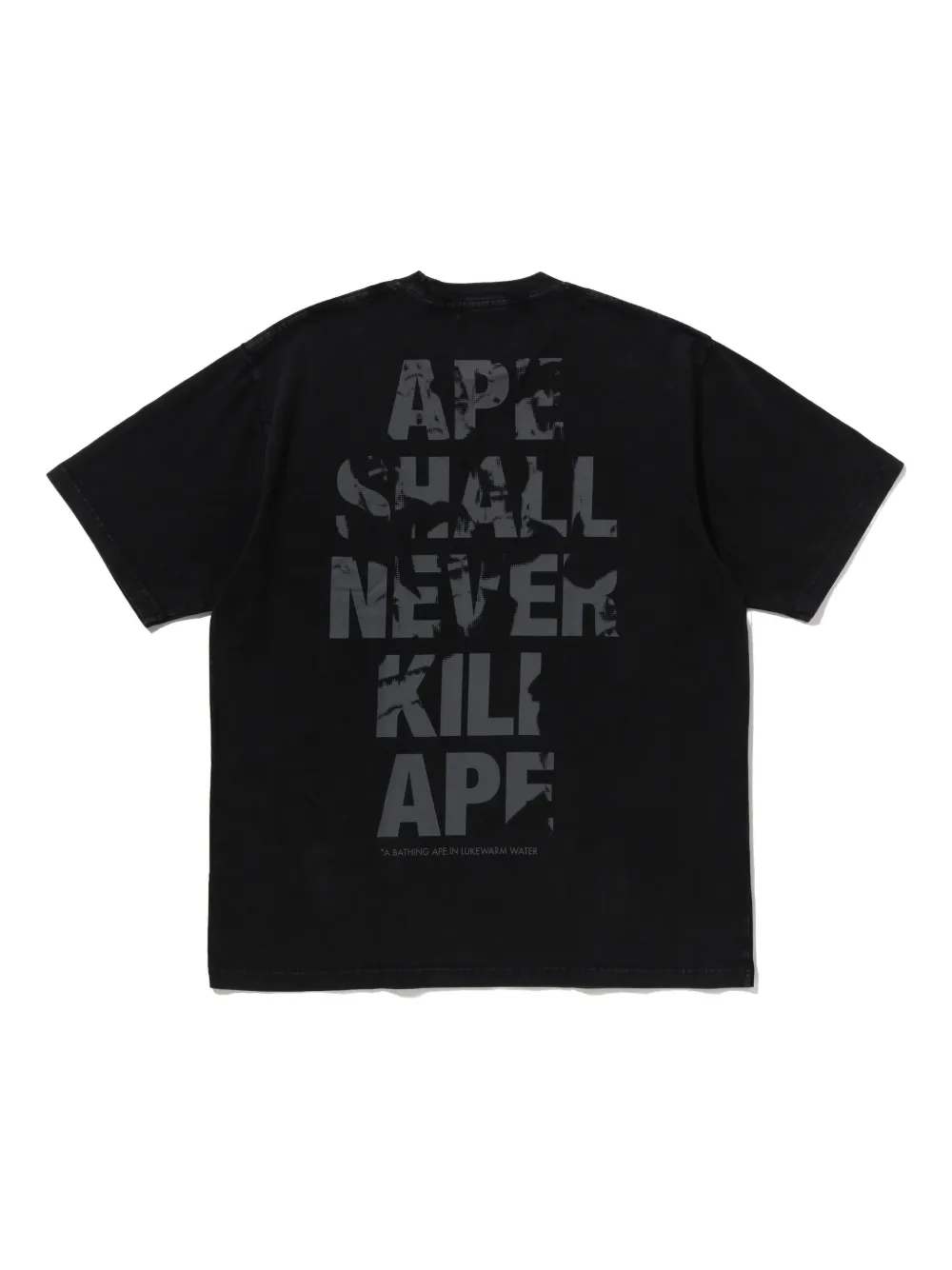 A BATHING APE graphic T-shirt - Zwart