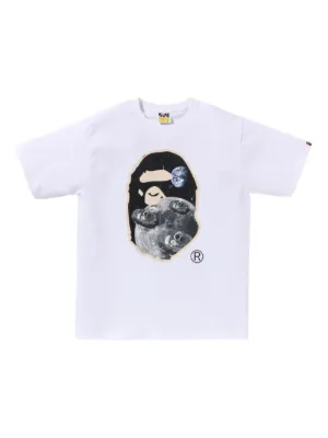 美品 BAPE カモフラージュ Tシャツ ホワイト L A BATHING APE® カモフラージュ ロゴ Tシャツ | ホワイト | FARFETCH JP