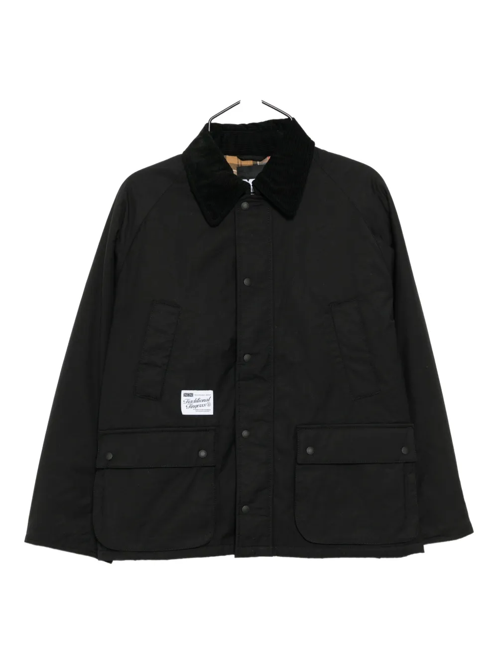 FINGERCROXX corduroy-collar jacket | Black | Image 1