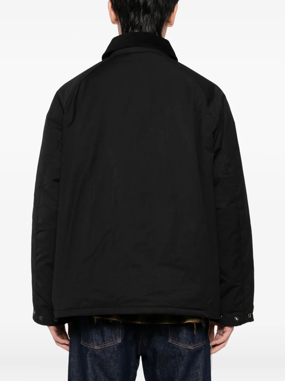 FINGERCROXX Jack met ribfluwelen kraag Zwart