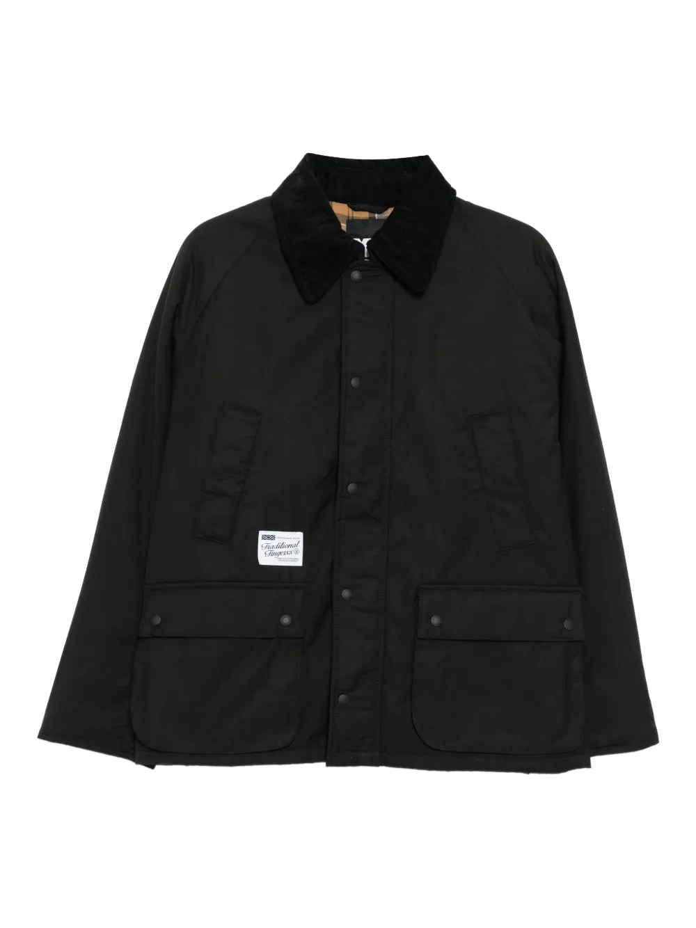 FINGERCROXX corduroy-collar jacket | Black | Image 1