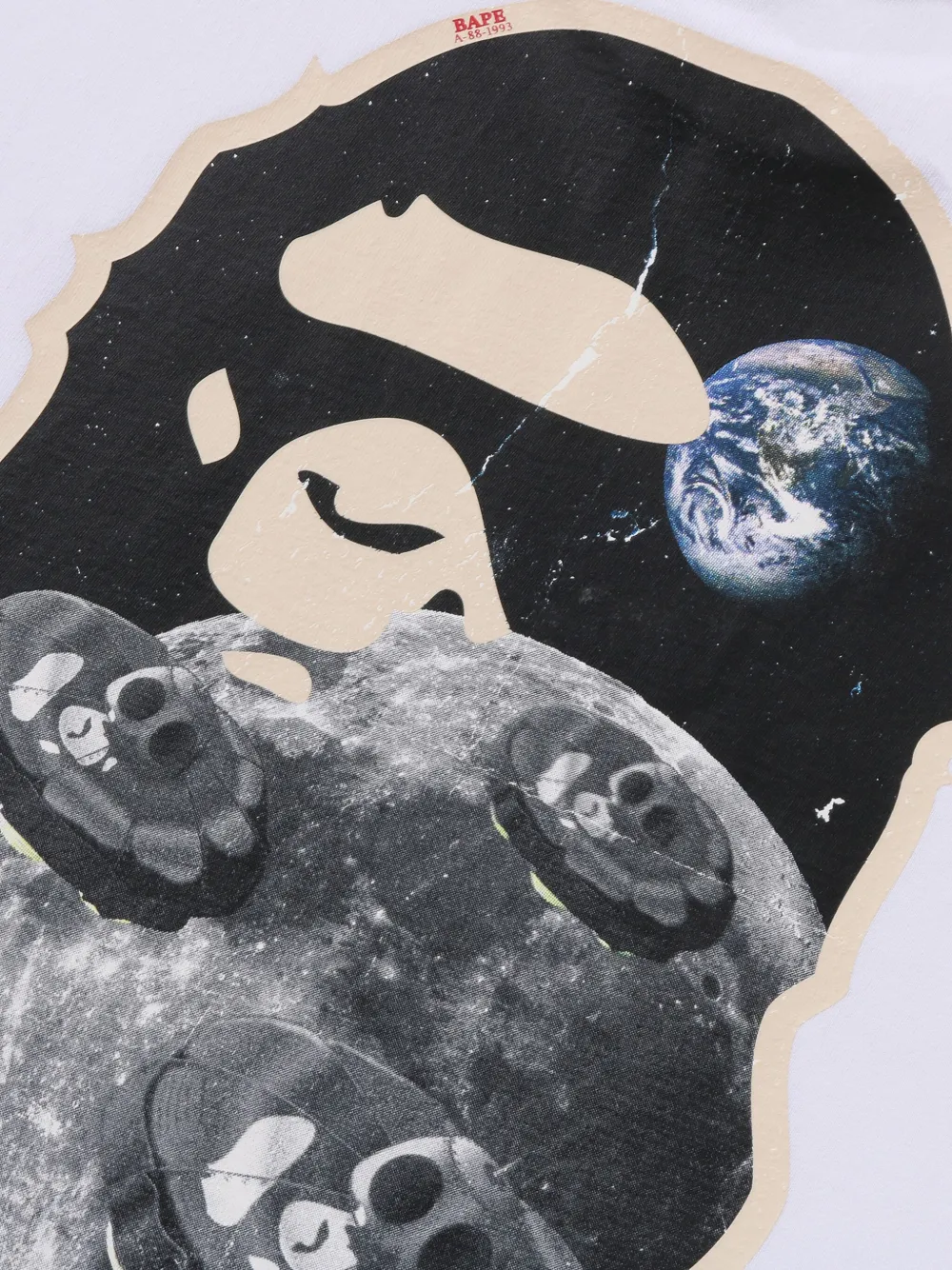 A BATHING APE T-shirt met lange mouwen Wit