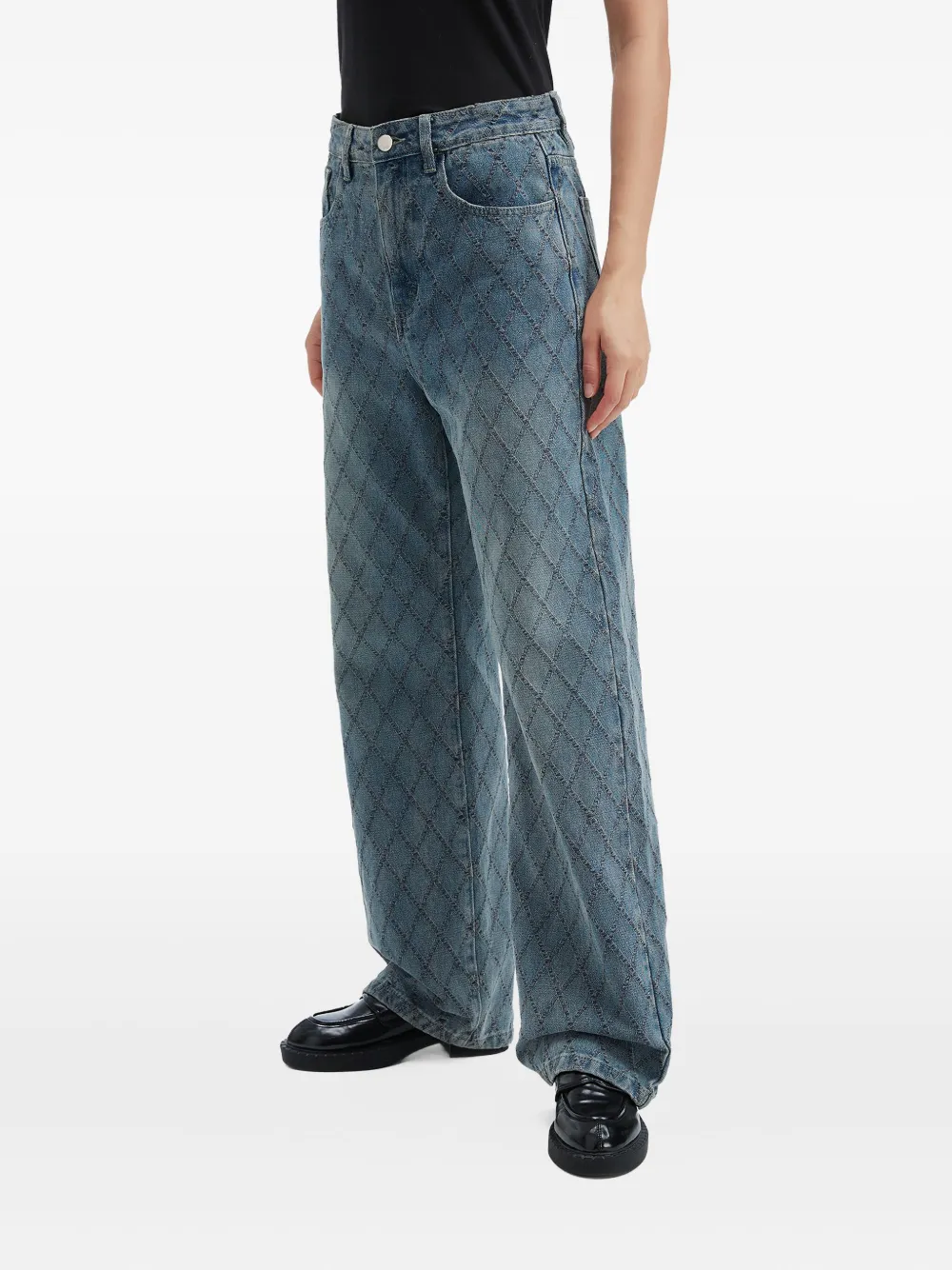 B+ab Embellished Jeans In Blue