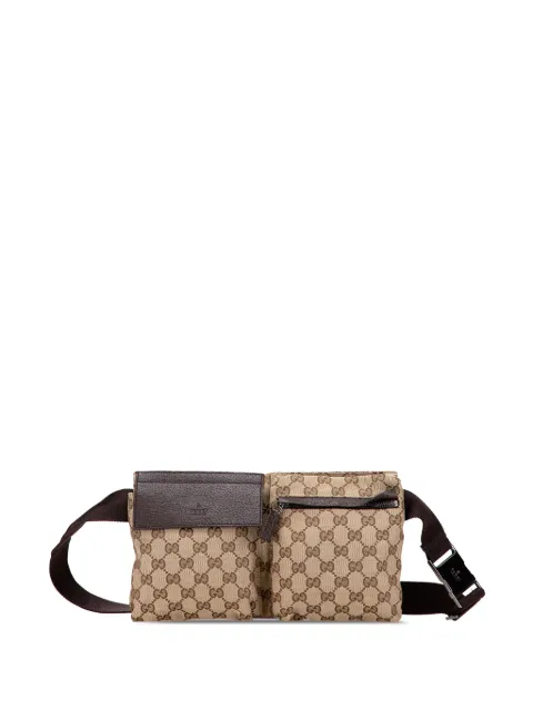 Gucci Pre-Owned 2000-2015 GG Canvas Double Pocket belt bag