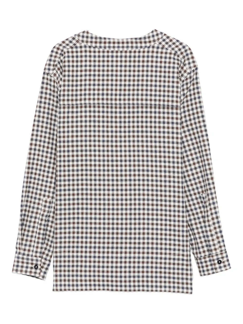 Merci check-print shirt - Bruin