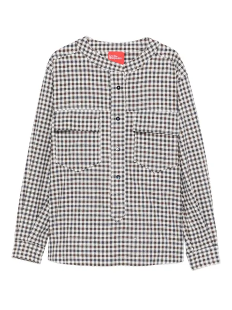 Merci camisa con estampado de cuadros