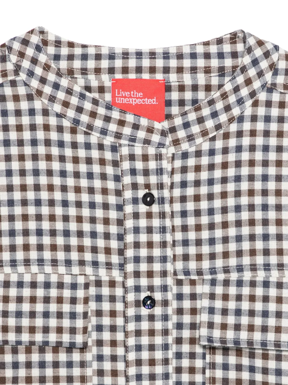Merci Geruit blouse Bruin