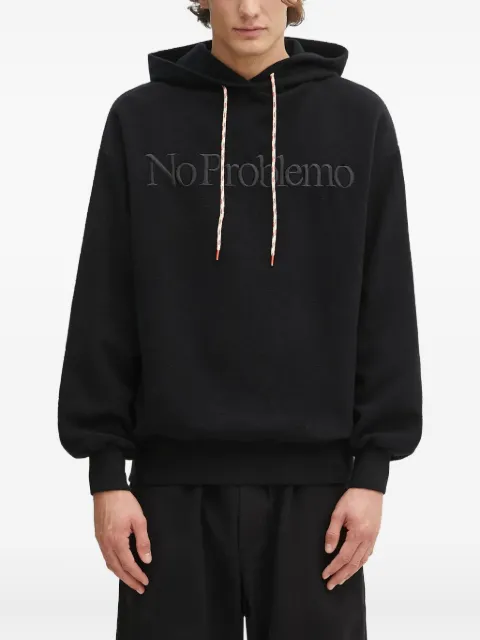 NO PROBLEMO logo-embroidered hoodie