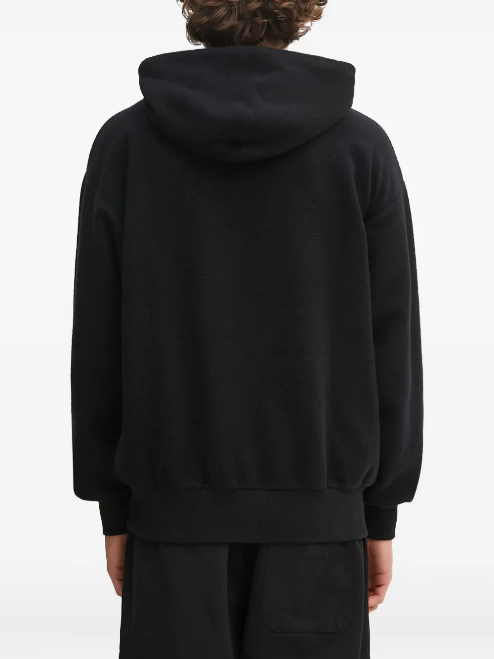 NO PROBLEMO Hoodie met geborduurd logo Zwart