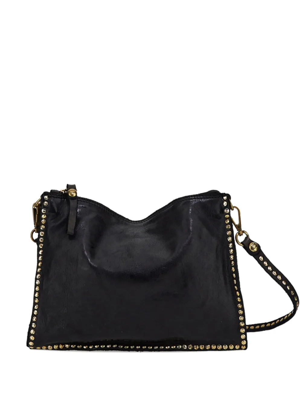 Campomaggi Kura Studded Shoulder Bag In Black
