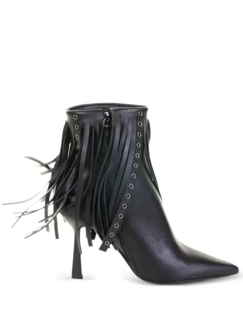 Chantal 90mm fringed-detail leather ankle boots