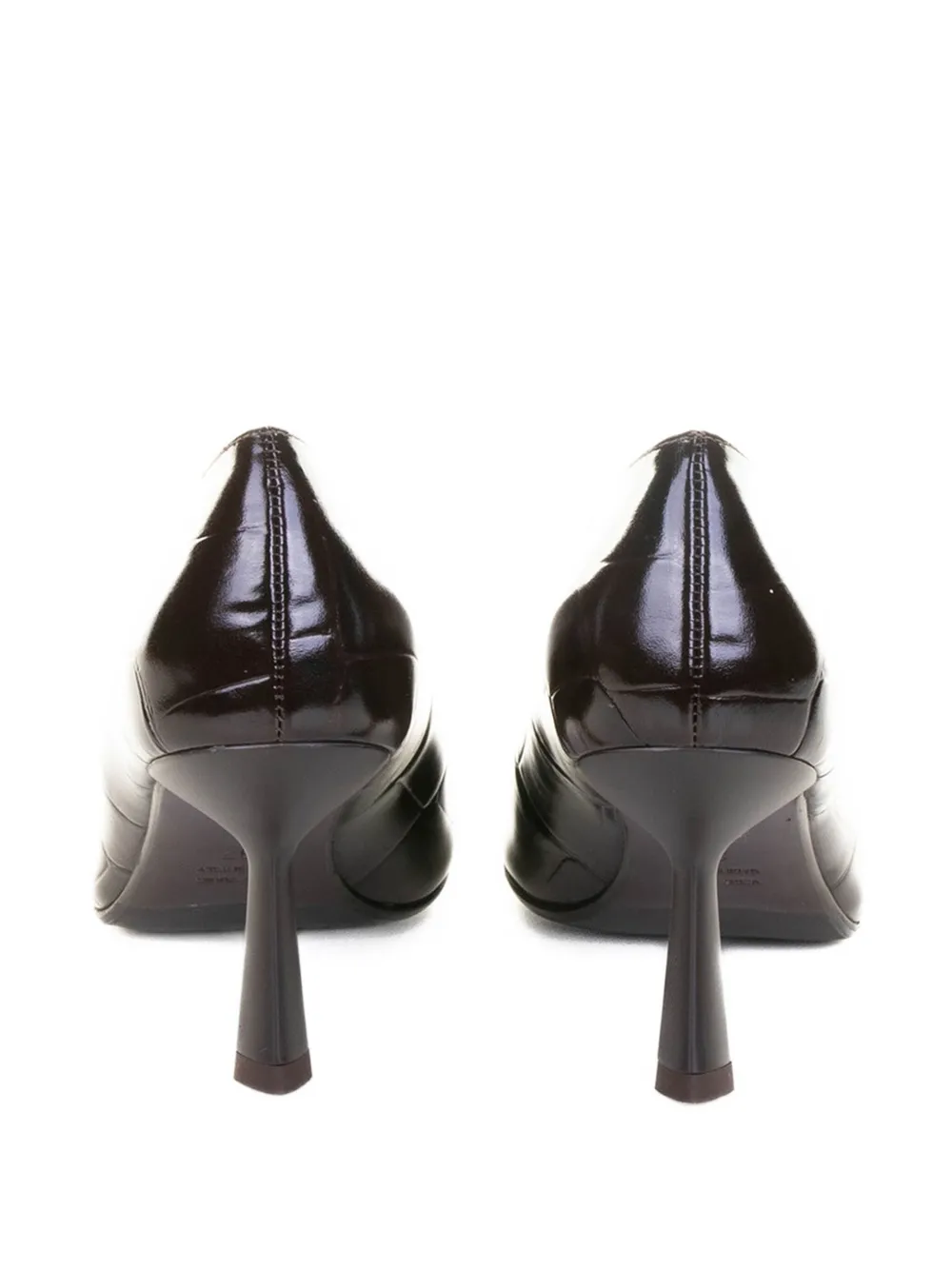 Chantal 70 mm pumps met krokodillen-print Bruin