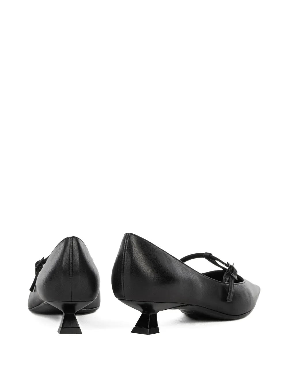 Chantal T-strap Pointed Toe Pumps In Black