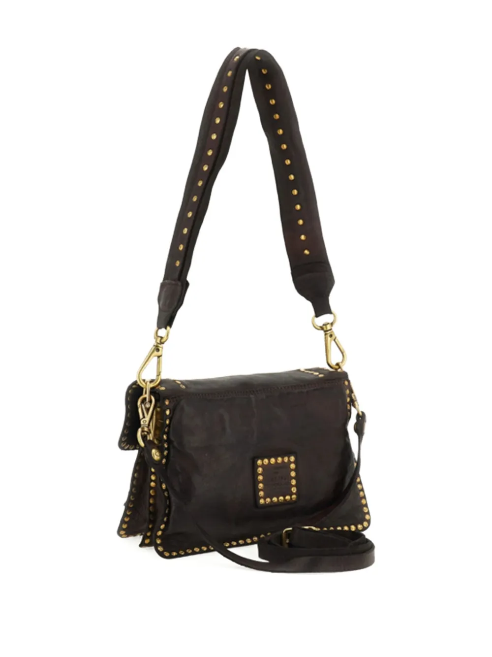 Campomaggi Agnese Studded Shoulder Bag In Brown