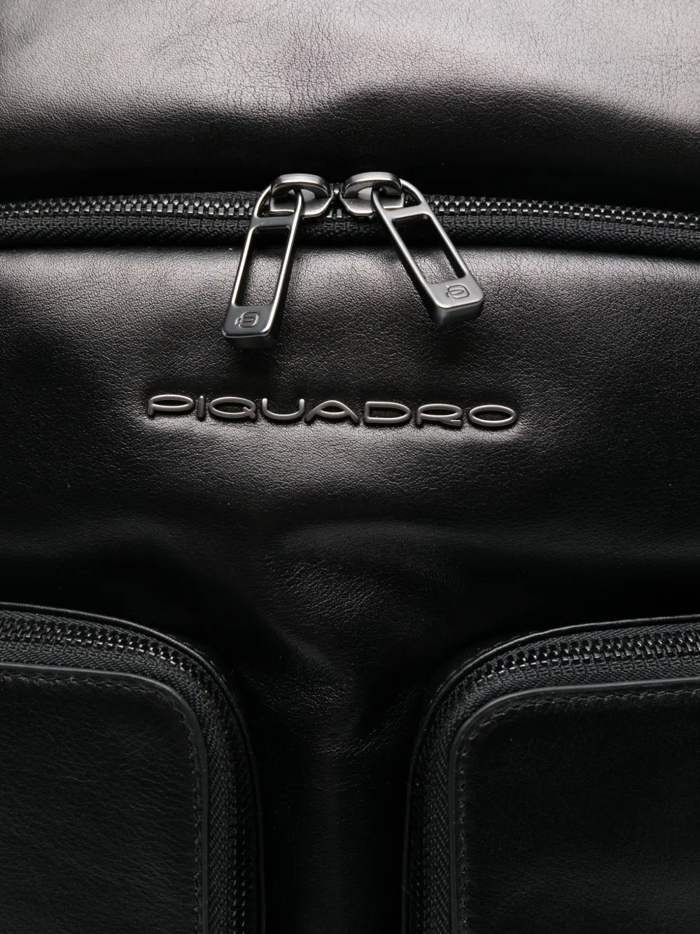 PIQUADRO Leren rugzak Zwart