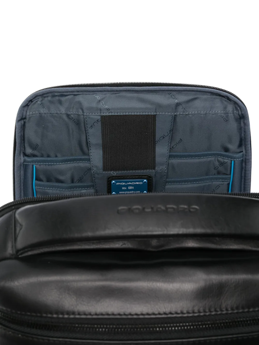 PIQUADRO Leren rugzak Zwart