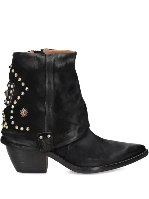A.S.98 studded heeled boot