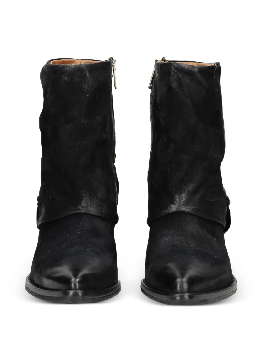 A.S.98 Laarzen met studs en hak Zwart