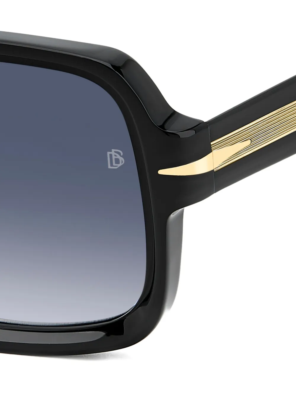 Eyewear by David Beckham Zonnebril met geometrisch montuur Zwart