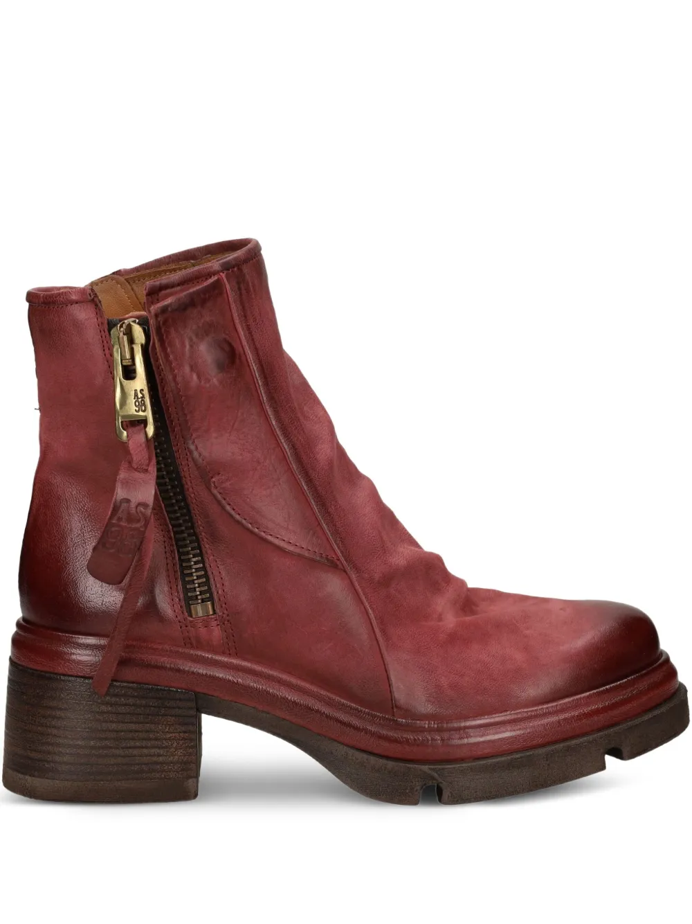 A.S.98 botas de piel con cierre | rojo | Image 1