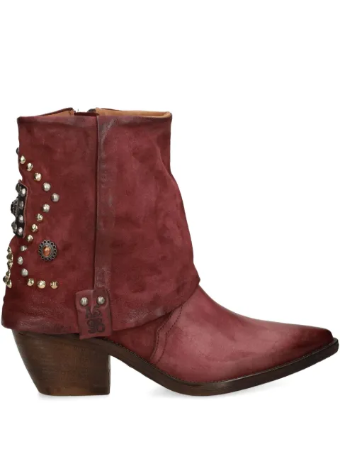 A.S.98 studded heeled boot