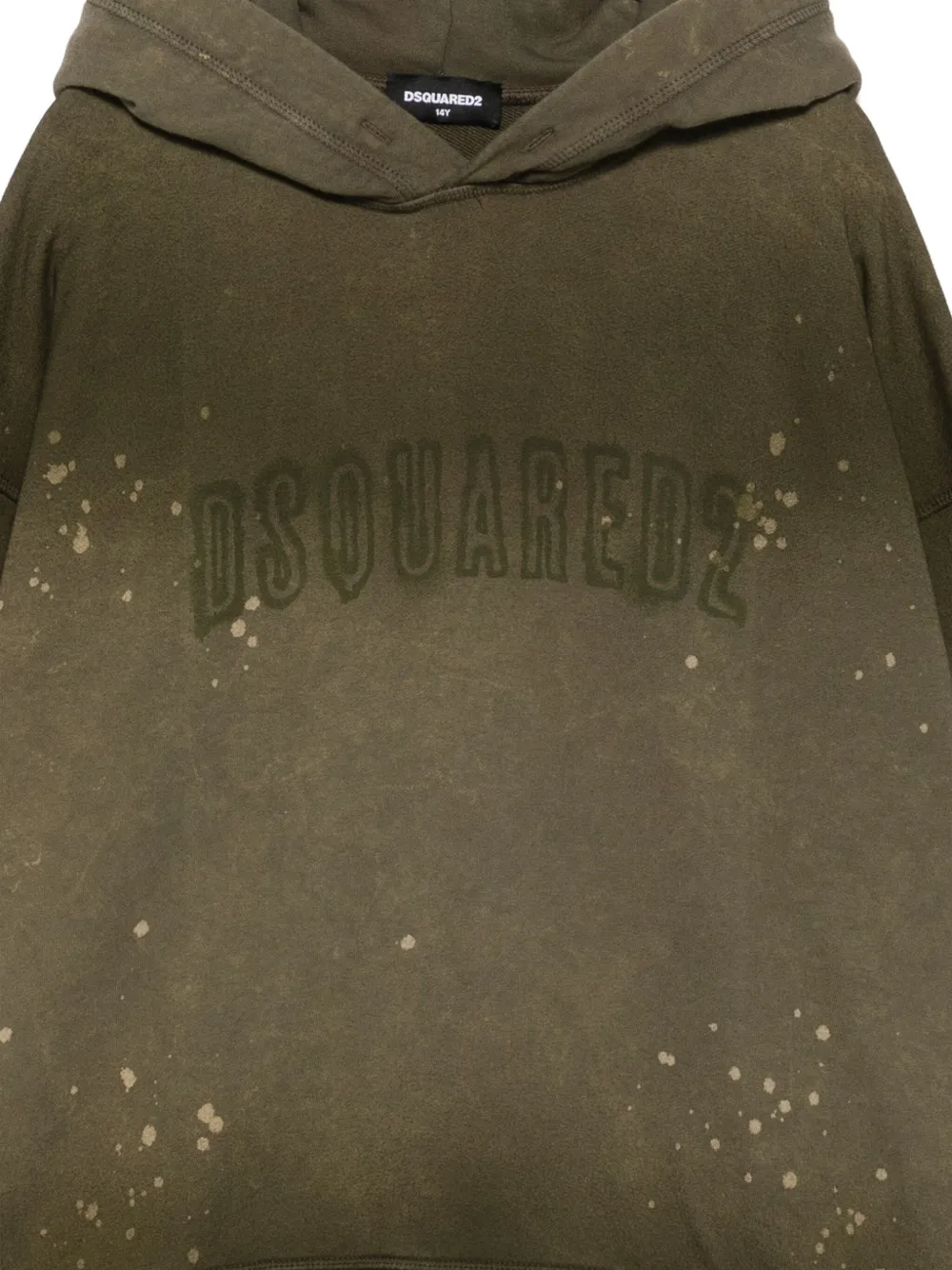 Dsquared2 Logo Hooded Sweatshirt In Green