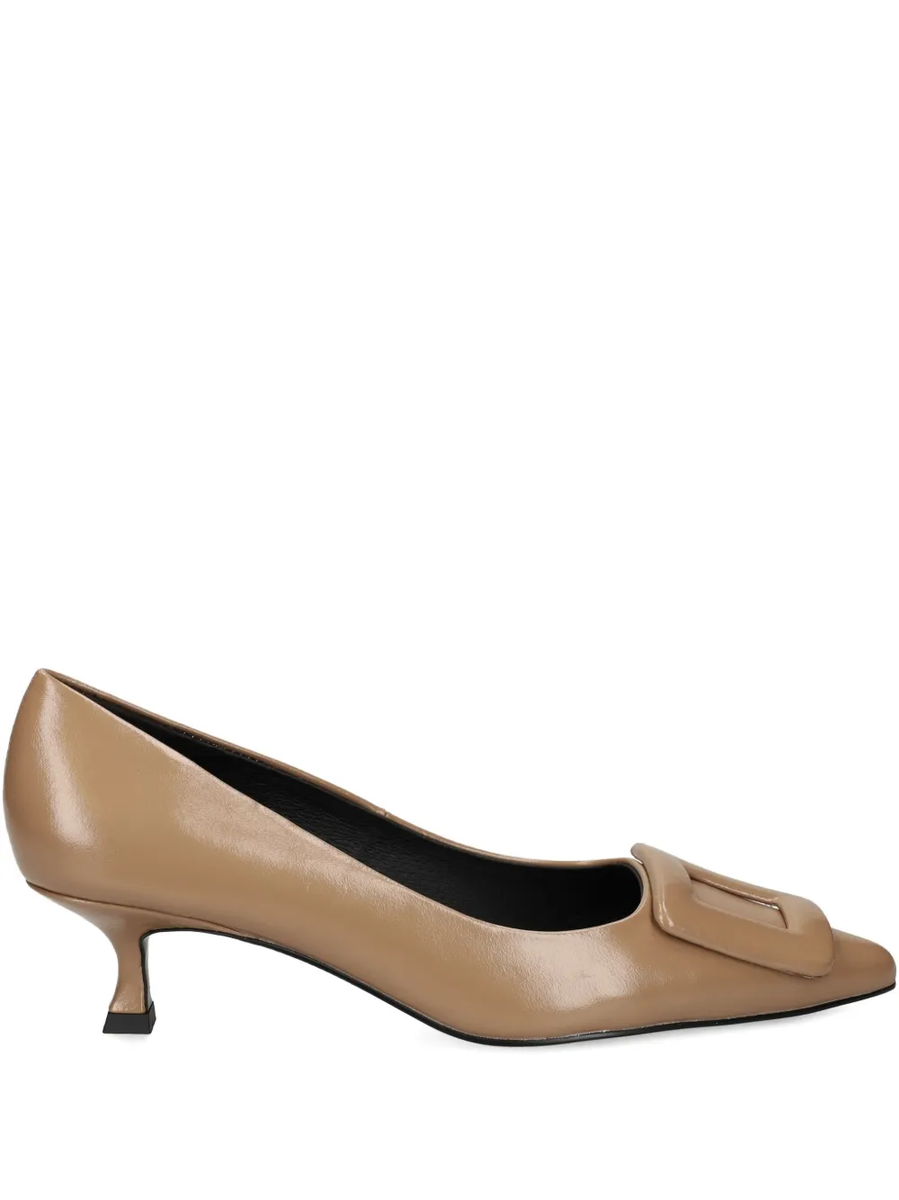 Bibi Lou 45mm Billi buckle pumps Beige