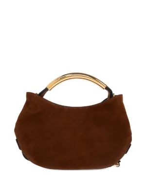 Miu Miu ロゴエンボス ショルダーバッグ | ブラウン | FARFETCH JP