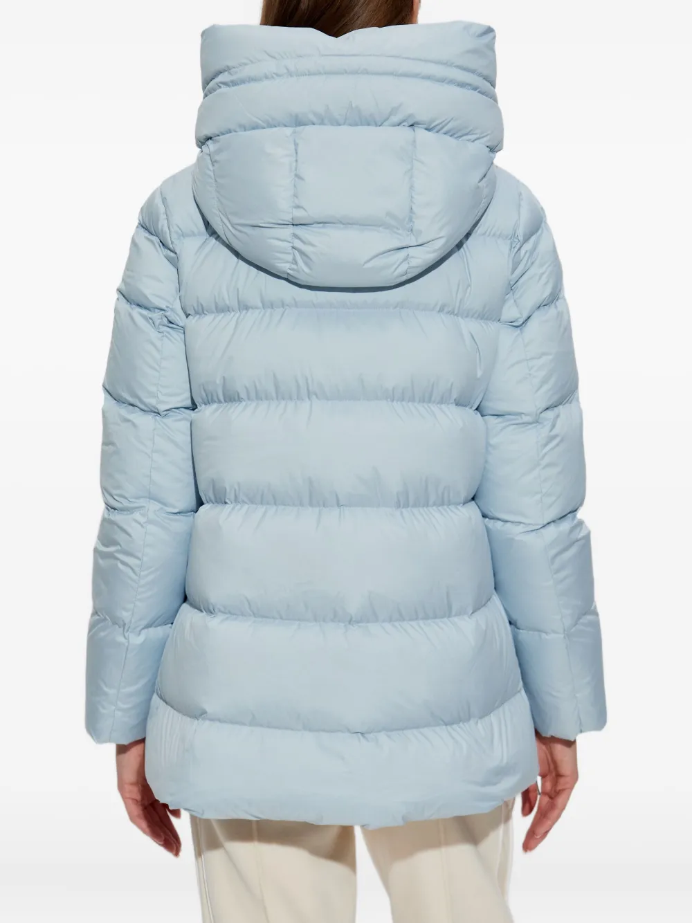 Add Hooded Puffer Jacket In Blue
