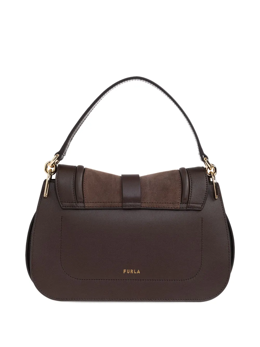 Furla Medium Flow Top-handle Satchel Bag In Brown